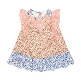 Louise Misha 婴儿 连衣裙 Jyoti 花朵皱褶棉质童装