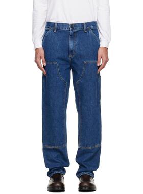 Carhartt WIP 卡哈特 男士 牛仔长裤 蓝色 Double Knee 牛仔裤