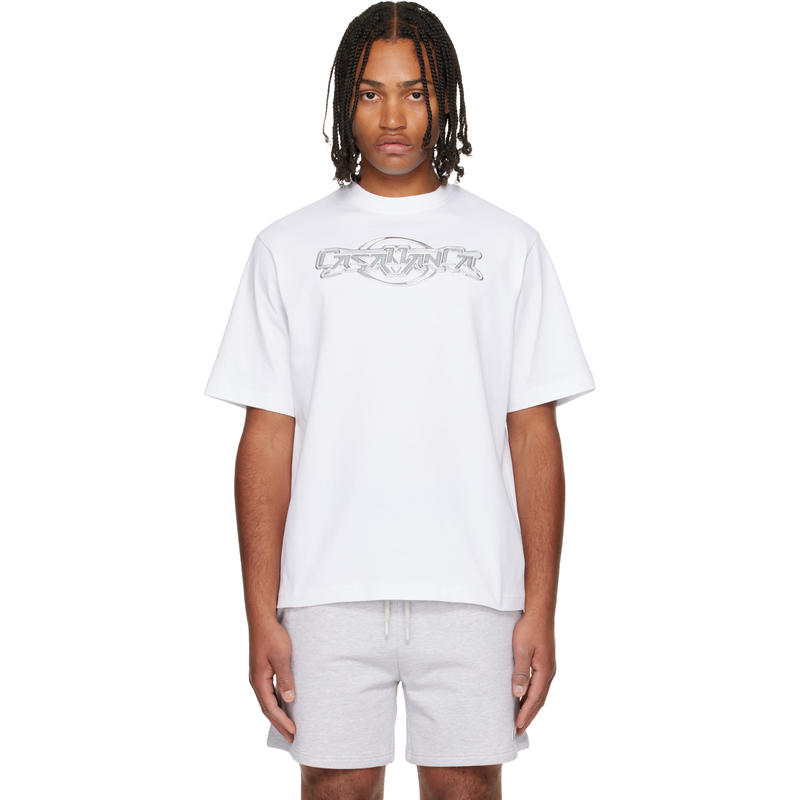 Casablanca 男士 T恤 白色 Chrome Oversized T 恤