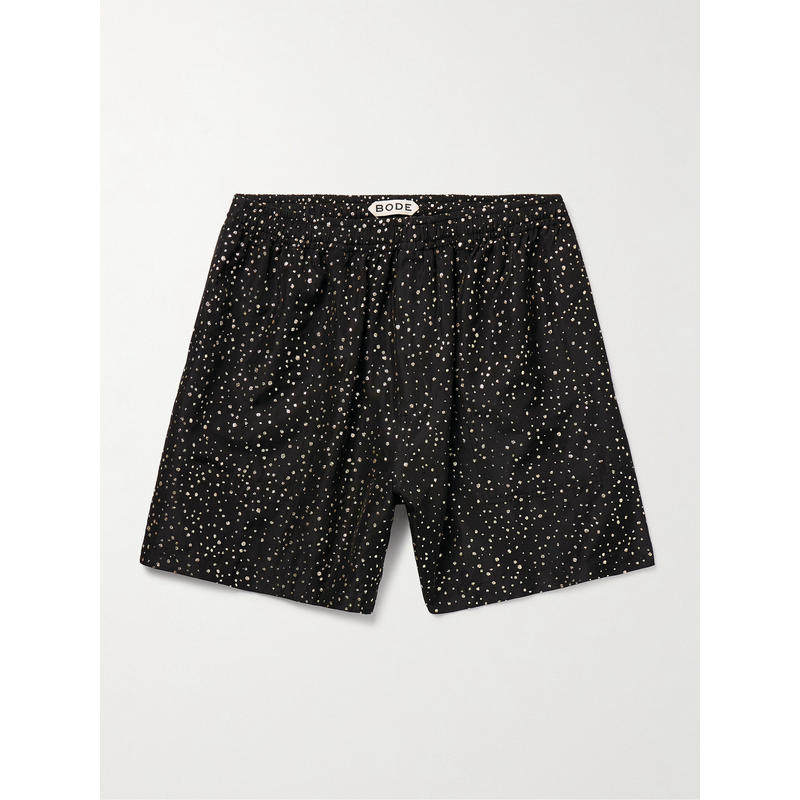 Bode 男士 SS25 短裤 直筒亮片波尔卡圆点罗缎短裤,男装,短裤,淘宝优惠券,粉丝福利购,淘宝优惠卷