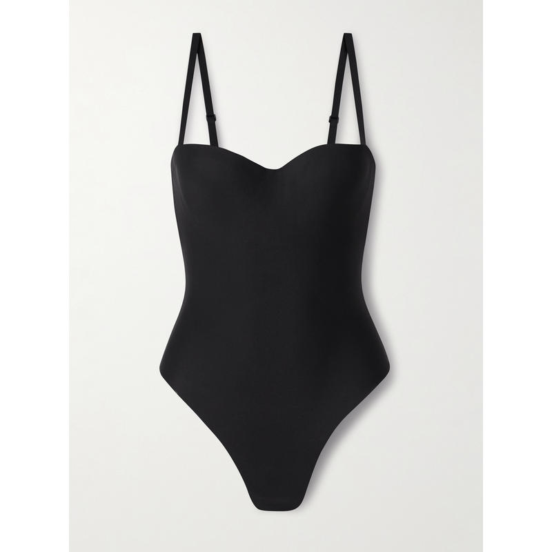 SKIMS 女士 连体衣 Thong - Onyx 带钢圈连体衣