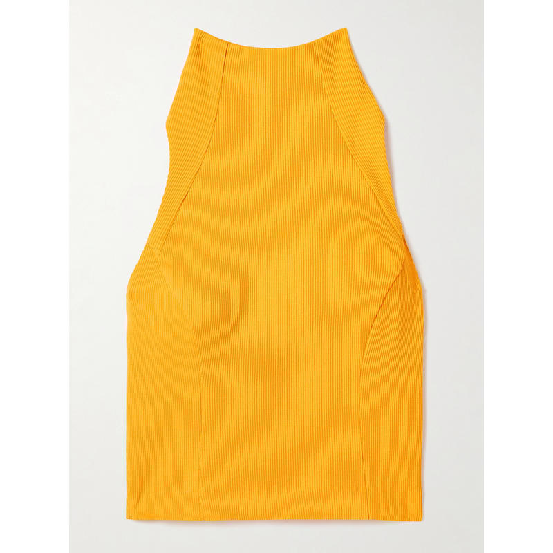 Tolu Coker 女士 背心 露背短款罗纹棉混纺背心