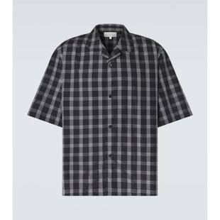 Studio Nicholson 男士 衬衫 Kline 格纹棉质保龄球