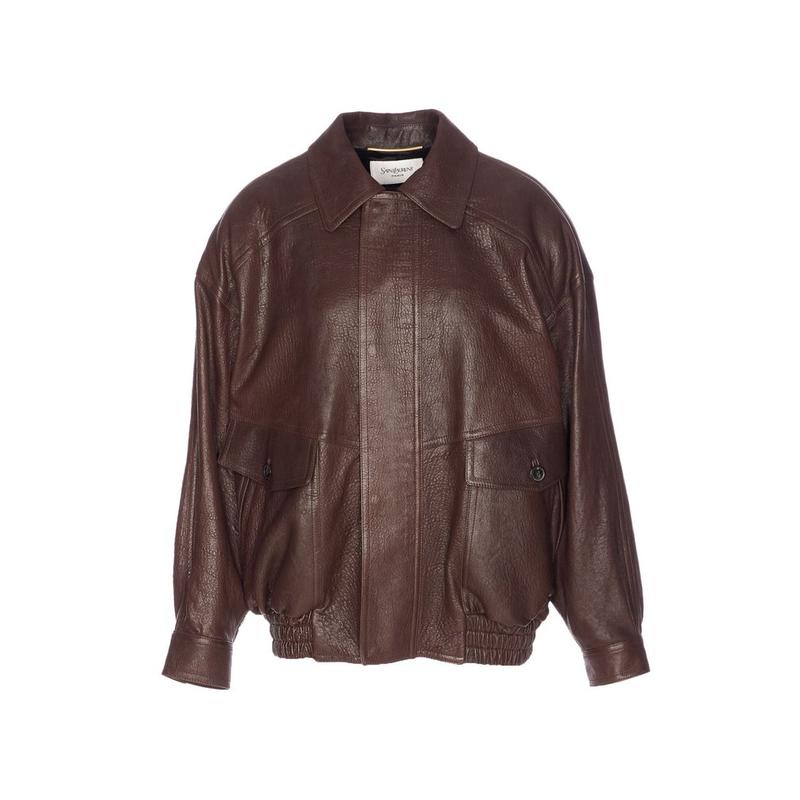 Saint Laurent 女士 FW25 夹克 拉鍊飛行員夾克