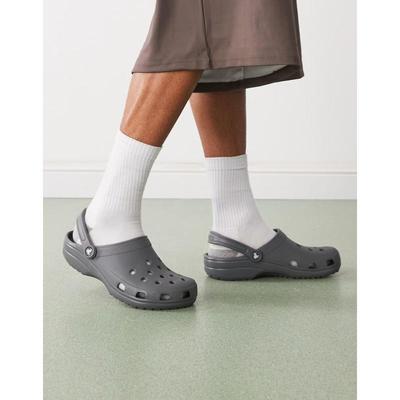 Crocs 中性（成人） 洞洞鞋 男女通款经典款石板色灰色木底鞋