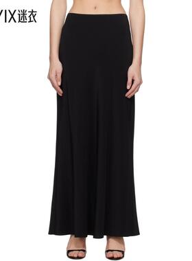 Matteau 女款黑色 Bias Elastic 半身裙 迷衣时尚【礼物】