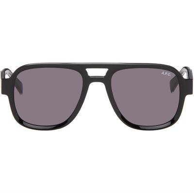 A.P.C. 男士 太阳镜 黑色 Les Navigator