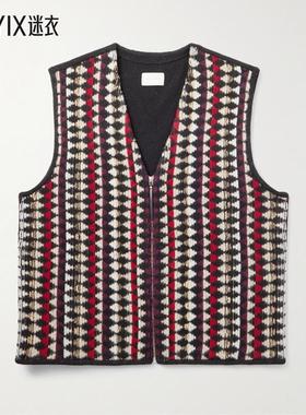 【秋冬新品】Aimé Leon Dore 男款提花针织羊毛拉链马甲 迷衣时