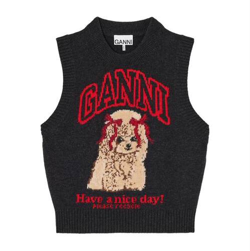 Ganni 甘尼 女士 FW26 毛衣 GANNI 黑色毛线衫