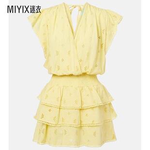 Odabash 迷衣时尚 女款 钩编棉质迷你连衣裙 Jess Melissa