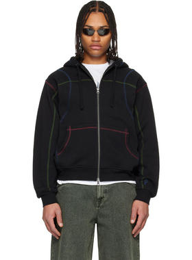 Dime MTL 男士 卫衣 黑色 Court Zip 连帽衫