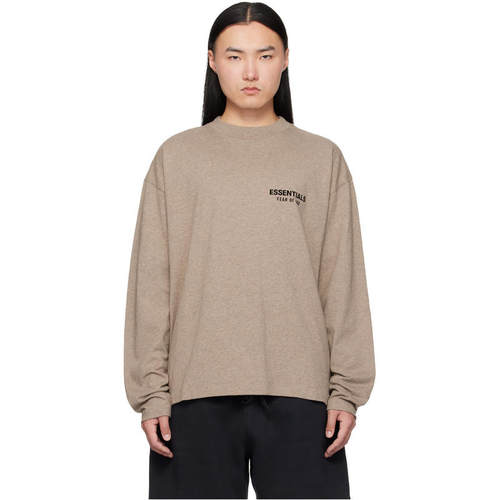 Essentials 男士 T恤 灰褐色 Classic Fit 长袖