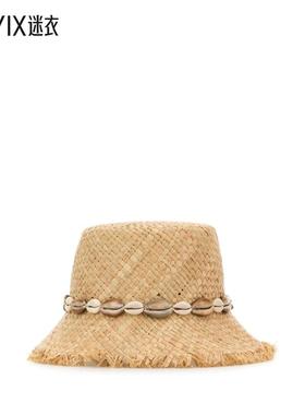 Alanui 女款拉菲草编织渔夫帽 迷衣时尚