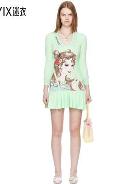 Ashley Williams 女款绿色 Amelia Long Sleeve 连衣裙 迷衣时尚