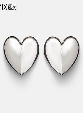 Jennifer Fisher 女款Puffy 10kt 心形镀金耳环 迷衣时尚