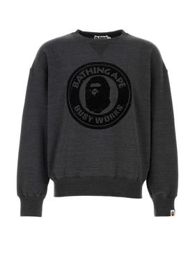 A Bathing Ape 男士 SS26 卫衣 青灰色棉质宽松款卫衣