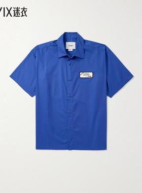 【早秋新品】WTAPS 男款Repo Logo-Appliquéd 斜纹布衬衫