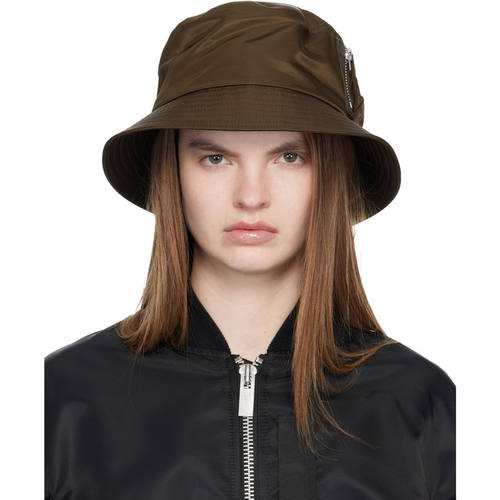 Sacai 女士 渔夫帽 棕色 Single Brim Pocket