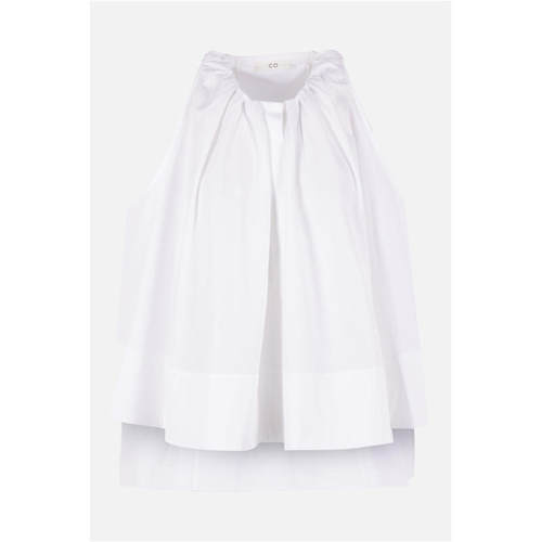 CO-collections 女士 SS26 上衣 褶皱长袍式府绸衬衫