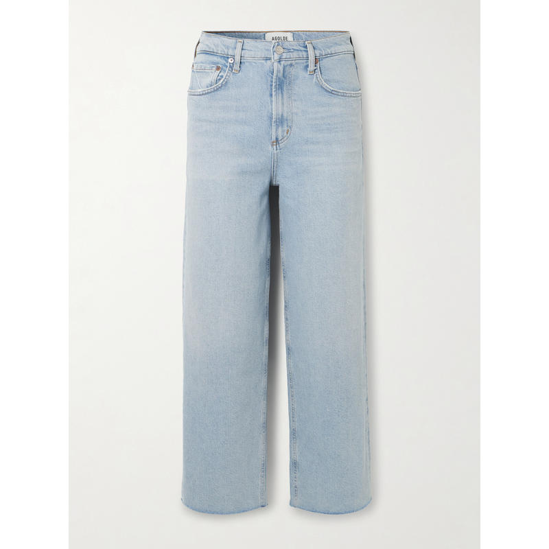 AGOLDE 女士 牛仔长裤 Ren 磨破高腰阔腿牛仔裤