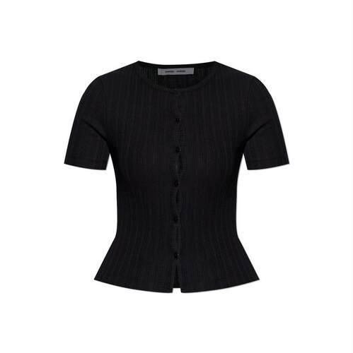 Samsøe Samsøe 女士 FW25 上衣 纽扣罗纹
