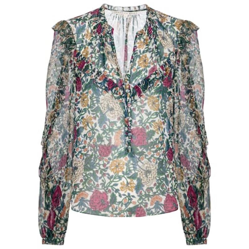 Veronica Beard 女士 上衣 Abra 花朵真丝衫