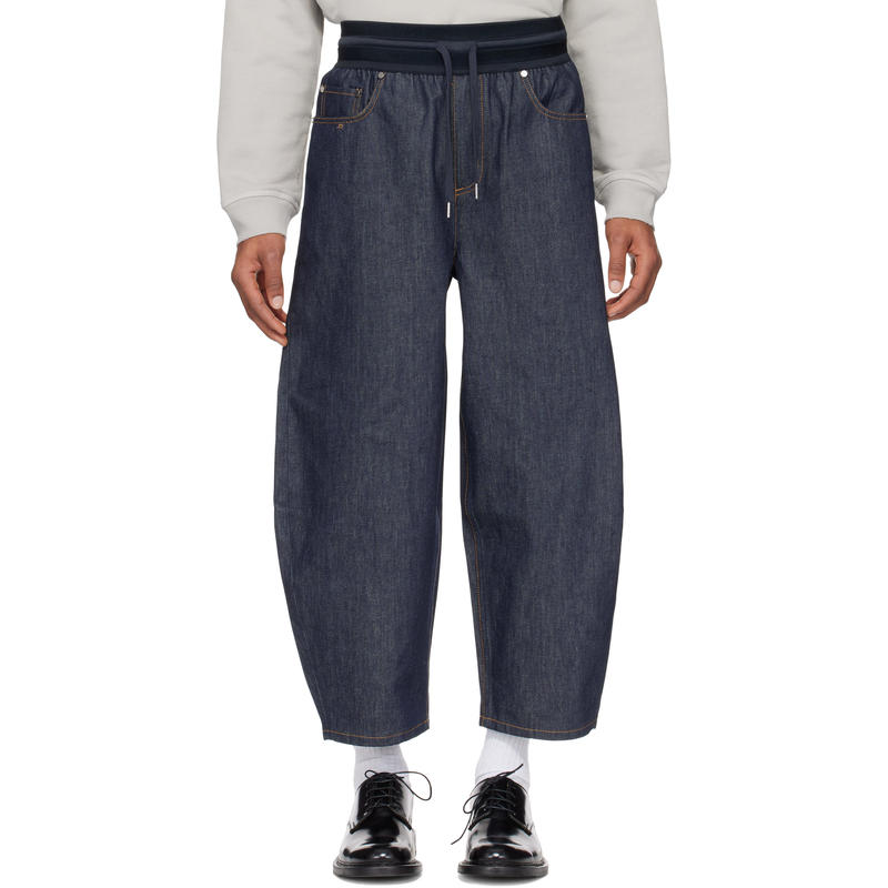 Helmut Lang 男士 长裤 蓝色 Cocoon Pull-On 牛仔裤