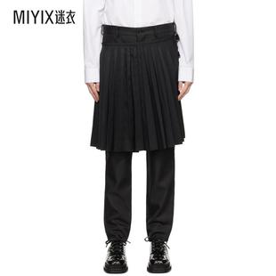 Homme Gar?ons Des 女士黑色疊層長褲 迷衣時尚 Plus comme
