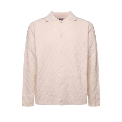 Bonsai 男士 FW25 POLO衫 盆景纹理长袖 Polo 衫