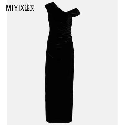 Sir 女款Ettore 褶皱天鹅绒睡裙 迷衣时尚