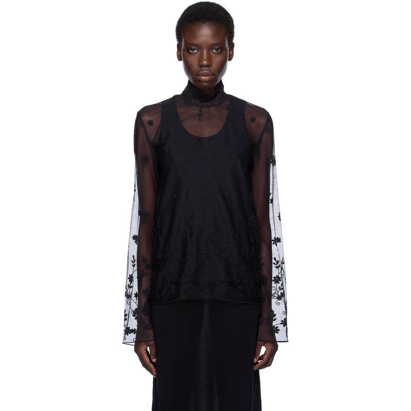 TOTEME 女士 上衣 黑色 Floral Tulle 上装