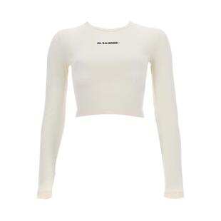 女士 吉尔·桑达 SS26 T恤 带Logo上衣 Jil 短款 Sander