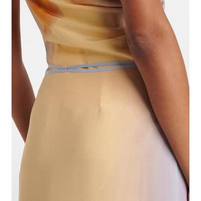 SIR. 女士 超长裙 crêpe 花朵真丝裹裙