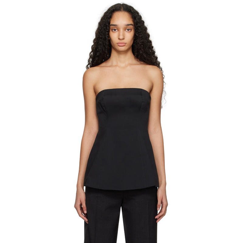 Staud 女士 背心 黑色 Silvia 上装