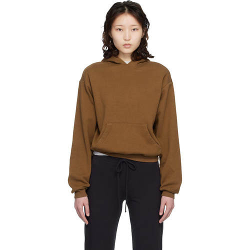 SKIMS 女士 卫衣 棕色 Cotton Fleece Classic 连帽衫