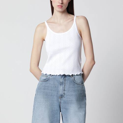 Róhe 女士 SS26 背心 白色有机棉上衣