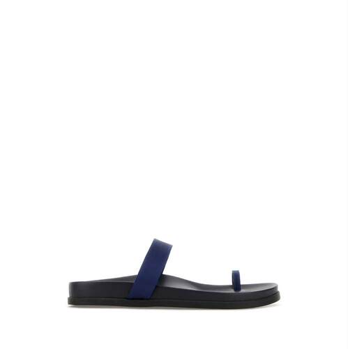 Ancient Greek Sandals 女士 凉拖 Thalia 深蓝色绸缎夹趾便鞋