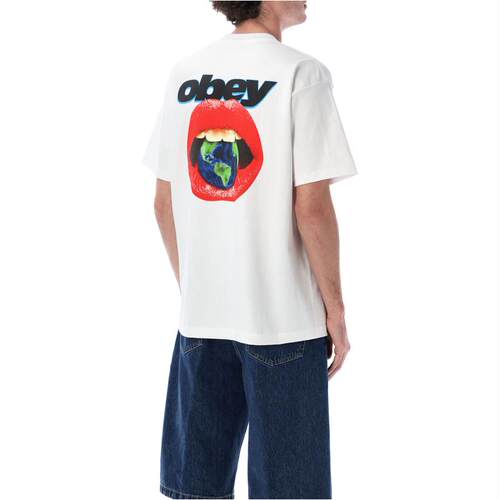 OBEY 男士 SS26 T恤 嘴唇图案印花棉质