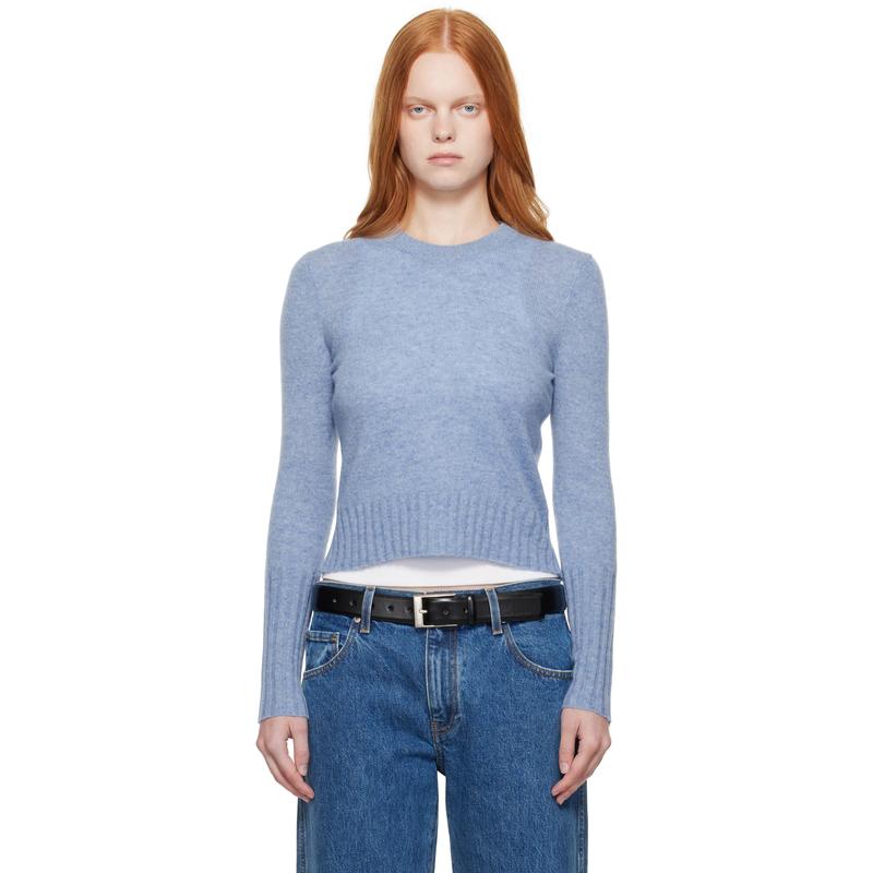 Guest In Residence 女士 毛衣 蓝色 Shrunken Crew 毛衣