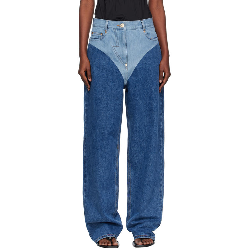 pushBUTTON 女士 牛仔长裤 蓝色 Panty Printed Wide 牛仔裤