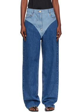 pushBUTTON 女士 牛仔长裤 蓝色 Panty Printed Wide 牛仔裤