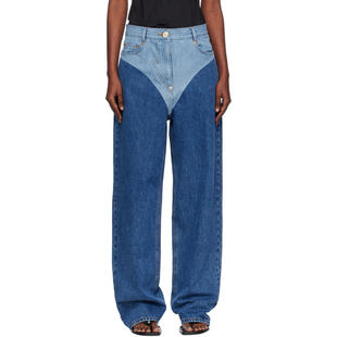 pushBUTTON 女士 牛仔长裤 蓝色 Panty Printed Wide 牛仔裤