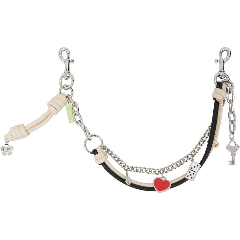 Marc Jacobs 女士 钥匙扣 米色  黑色 The Mini Icon Chain 包饰