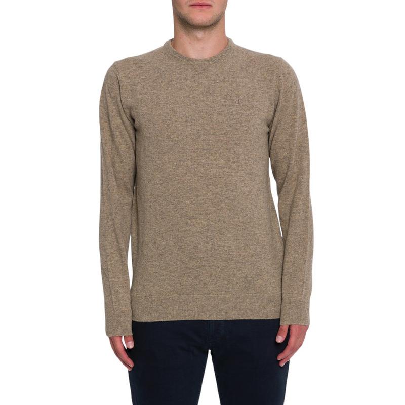 Barbour 男士 FW25 针织衫 標誌刺繡圓領針織套衫