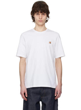 Maison Kitsuné 男士 T恤 白色 Fox Head Patch Regular