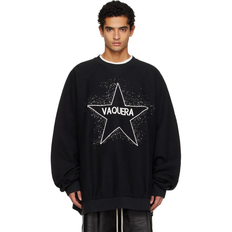 Vaquera 男士 卫衣 黑色 Oversized 套头衫