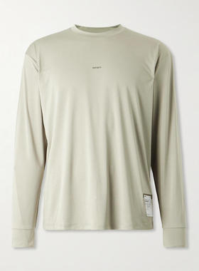 Satisfy 男士 T恤 AuraLite™ 徽标印花再生T恤