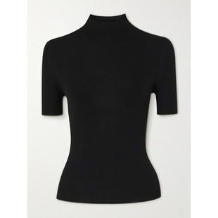 Theory 女士 SS26 毛衣 Leenda 罗纹美利奴羊毛半高领毛衣