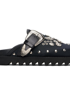 Toga 女士 穆勒鞋 黑色 Eyelet Metal Sabot Slip-on