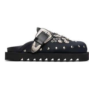 Toga 女士 穆勒鞋 黑色 Eyelet Metal Sabot Slip-on